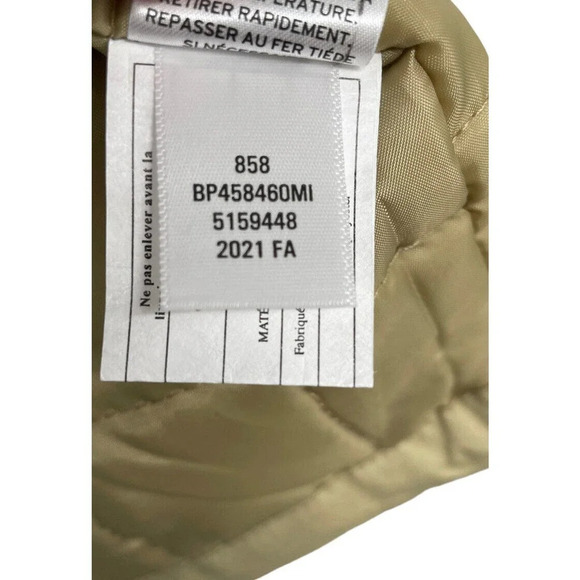 Bp. Women's Shacket Shirt Jacket Quilted with Pockets Button Front Size XL Tan - Picture 12 of 13